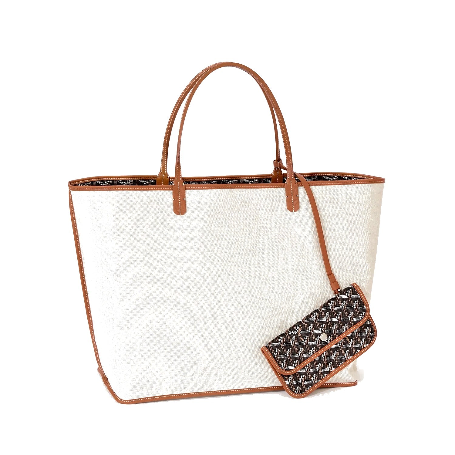 Lightweight Canvas Tote Bag - Large - Black & Tan - 11
