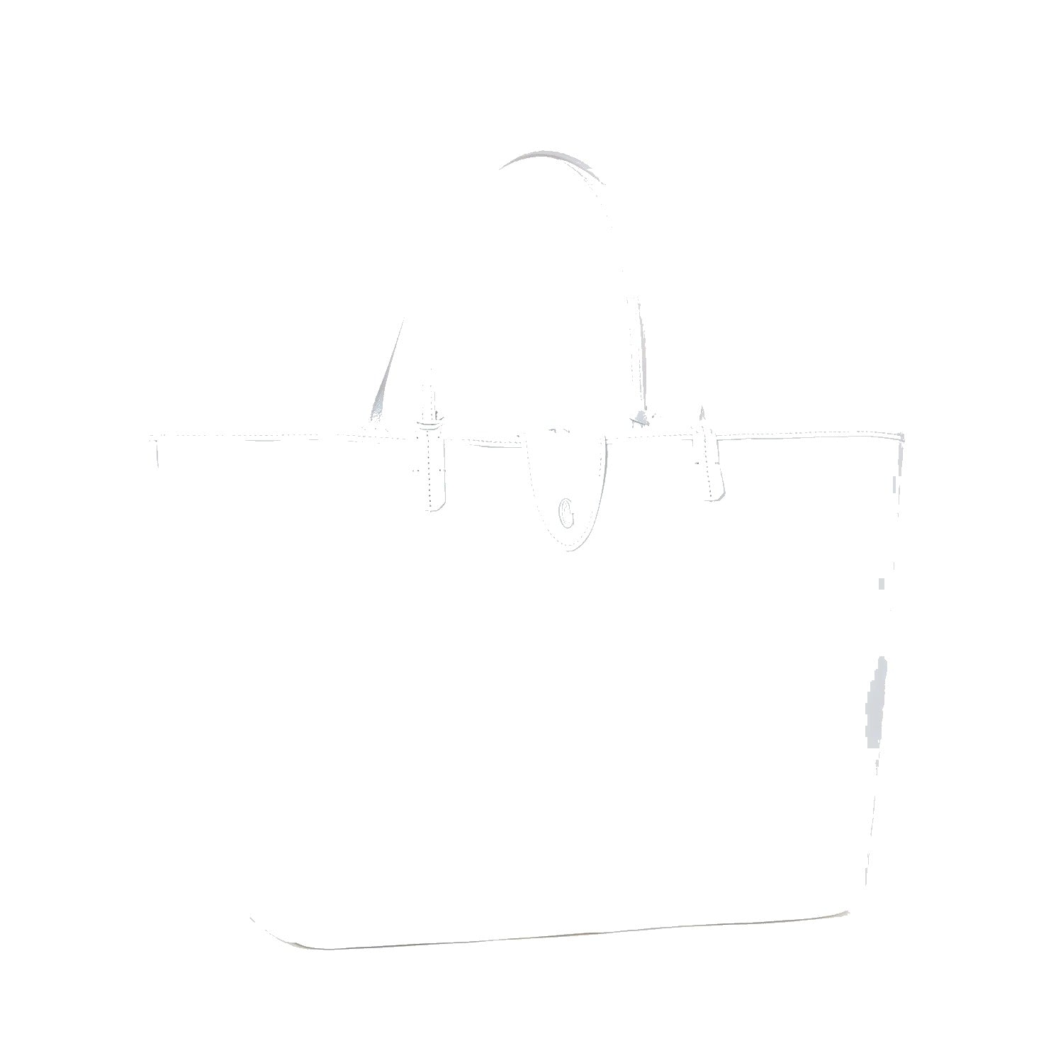 Reversible Leather Tote Bag - Large - White